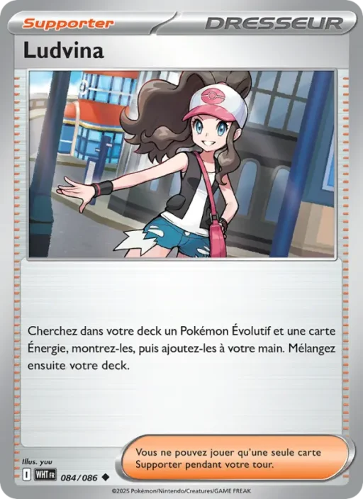Carte Pokémon Ludvina 084/086 Peu Commune Flamme Blanche
