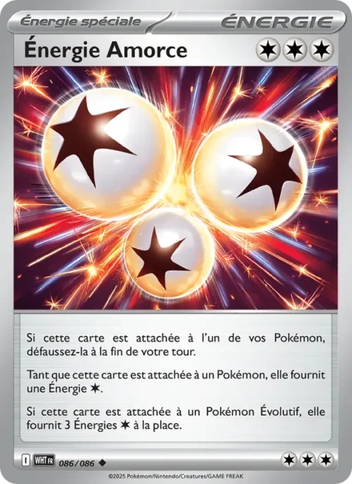 Carte Pokémon Énergie Amorce 086/086 Peu Commune Flamme Blanche