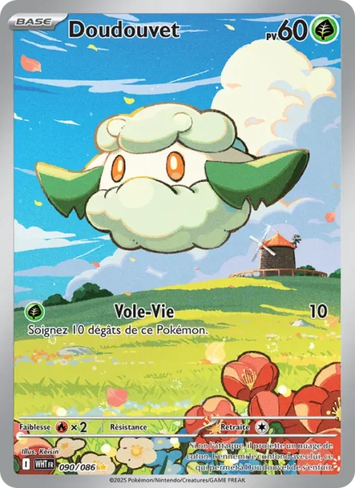Carte Pokémon Doudouvet 090/086 Illustration rare Flamme Blanche