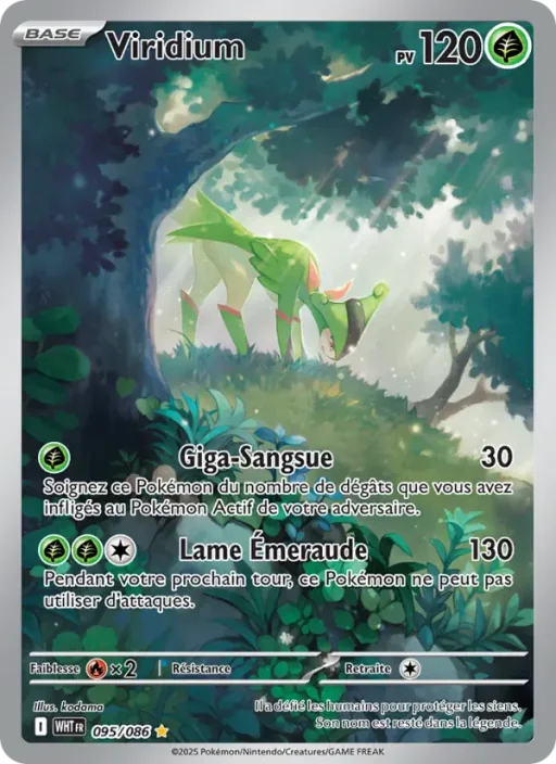 Carte Pokémon Viridium 095/086 Illustration rare Flamme Blanche