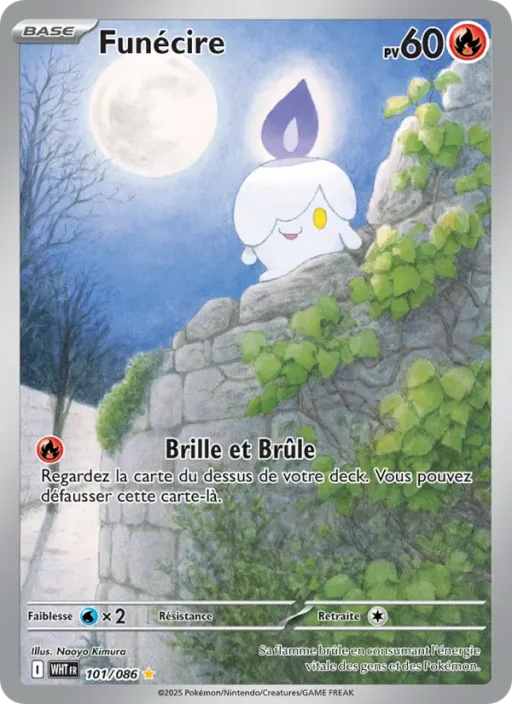 Carte Pokémon Funécire 101/086 Illustration rare Flamme Blanche