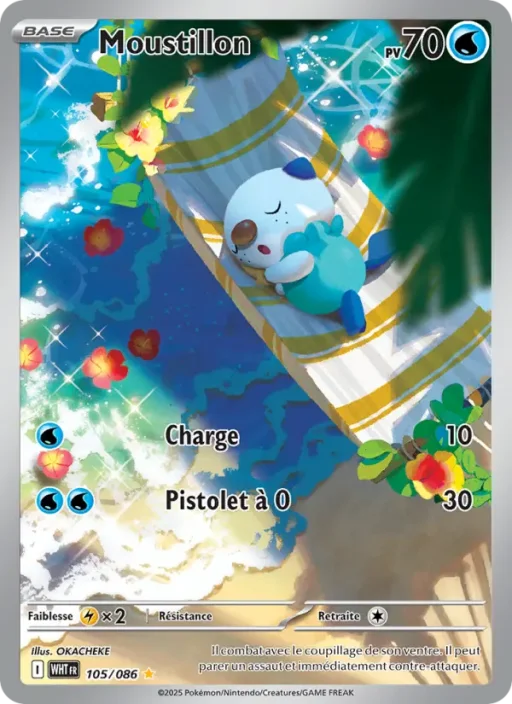 Carte Pokémon Moustillon 105/086 Illustration rare Flamme Blanche