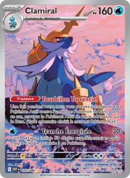Carte Pokemon Clamiral #107