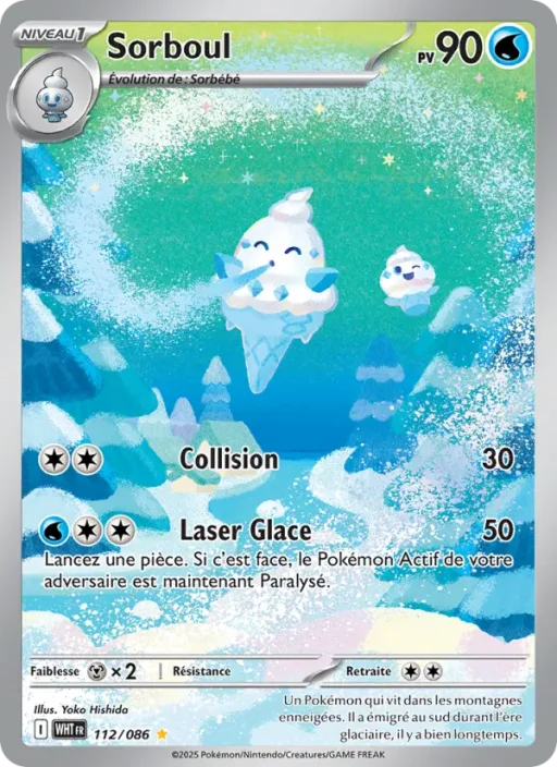 Carte Pokémon Sorboul 112/086 Illustration rare Flamme Blanche