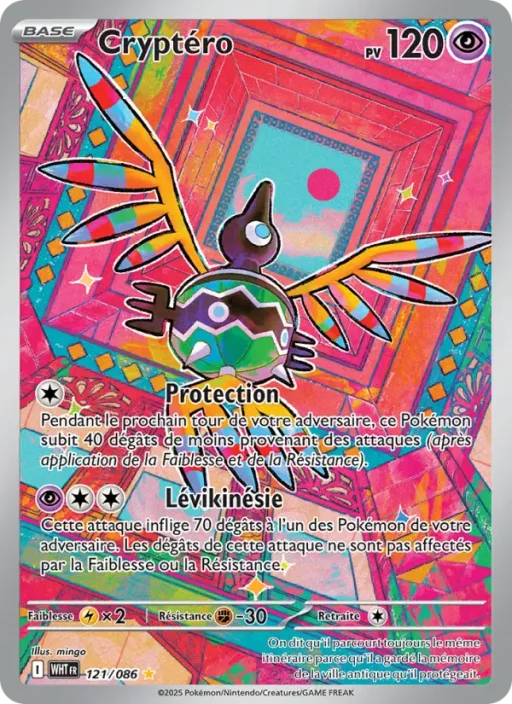 Carte Pokémon Cryptéro 121/086 Illustration rare Flamme Blanche