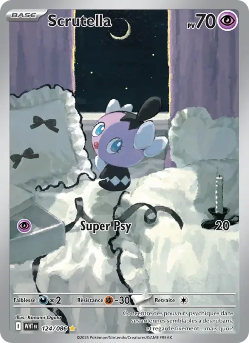 Carte Pokémon Scrutella 124/086 Illustration rare Flamme Blanche