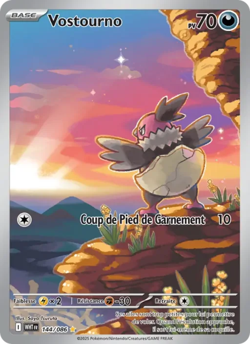 Carte Pokémon Vostourno 144/086 Illustration rare Flamme Blanche