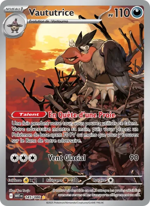 Carte Pokémon Vaututrice 145/086 Illustration rare Flamme Blanche
