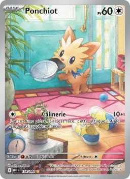 Carte Pokemon Ponchiot #154