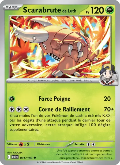 Carte Pokémon Scarabrute de Luth 001/182 Peu Commune Rivalités Destinées