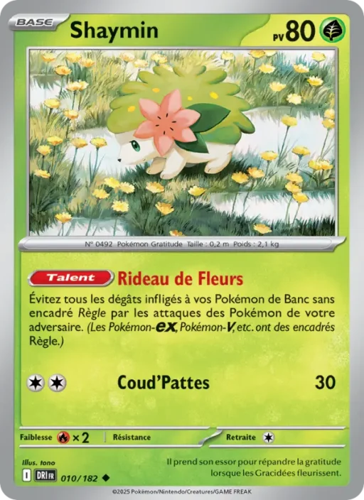 Carte Pokémon Shaymin 010/182 Peu Commune Rivalités Destinées