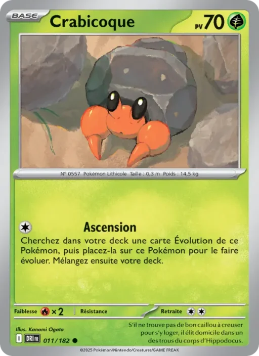 Carte Pokémon Crabicoque 011/182 Commune Rivalités Destinées
