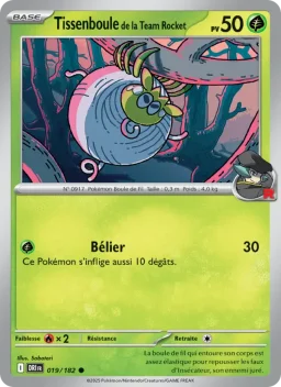 Carte Pokemon Tissenboule de la Team Rocket #019