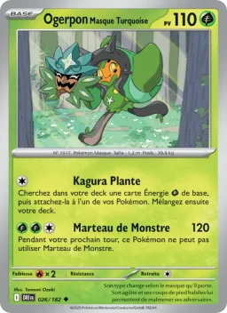 Carte Pokemon Ogerpon Masque Turquoise #026