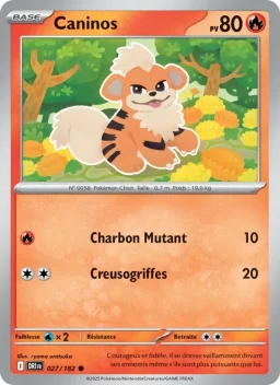 Carte Pokemon Caninos #027