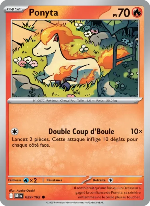 Carte Pokémon Ponyta 029/182 Commune Rivalités Destinées