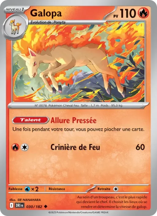 Carte Pokémon Galopa 030/182 Peu Commune Rivalités Destinées