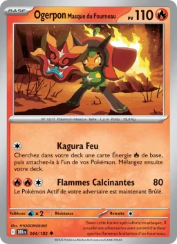 Carte Pokemon Ogerpon Masque du Fourneau #044