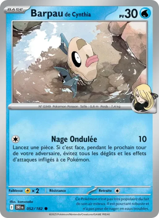 Carte Pokémon Barpau de Cynthia 052/182 Commune Rivalités Destinées