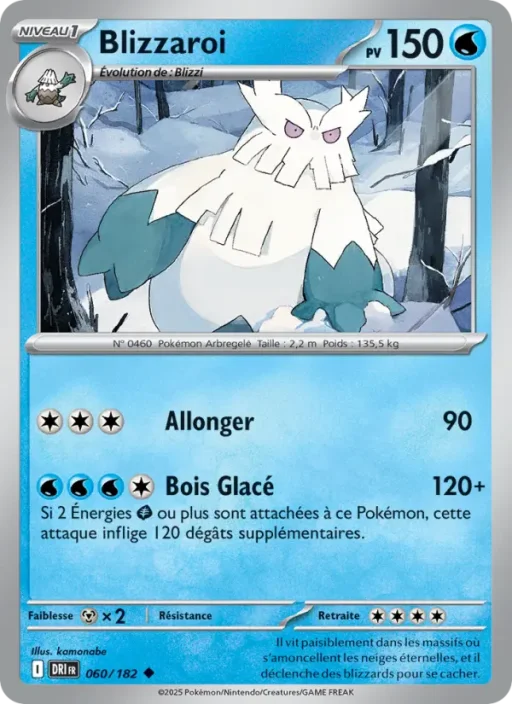 Carte Pokémon Blizzaroi 060/182 Peu Commune Rivalités Destinées