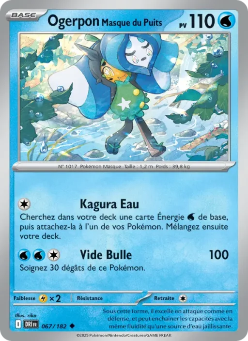 Carte Pokémon Ogerpon Masque du Puits 067/182 Peu Commune Rivalités Destinées