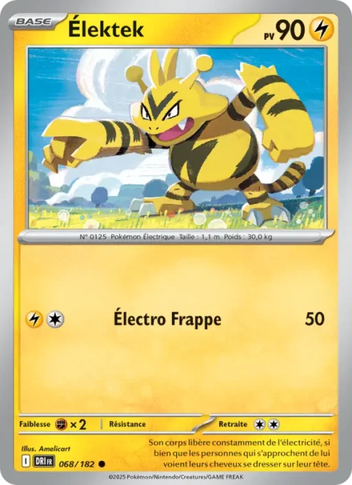 Carte Pokémon Élektek 068/182 Commune Rivalités Destinées
