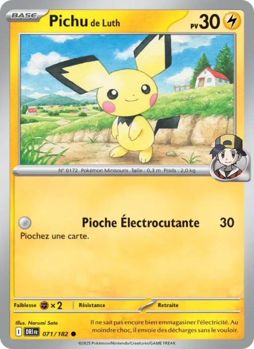 Carte Pokémon Pichu de Luth 071/182 Commune Rivalités Destinées