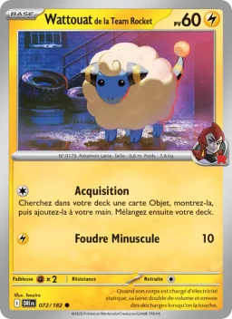 Carte Pokemon Wattouat de la Team Rocket #072