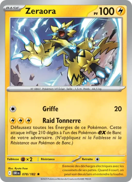 Carte Pokémon Zeraora 078/182 Rare Rivalités Destinées