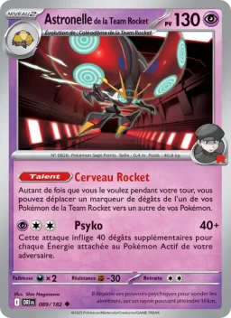 Carte Pokemon Astronelle de la Team Rocket #089