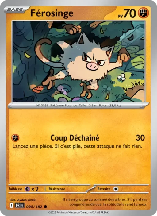 Carte Pokémon Férosinge 090/182 Commune Rivalités Destinées