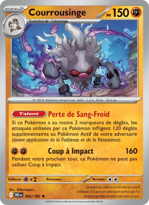 Carte Pokémon Courrousinge 092/182 Rare Rivalités Destinées