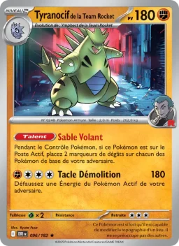 Carte Pokemon Tyranocif de la Team Rocket #096