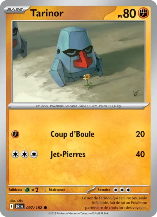 Carte Pokémon Tarinor 097/182 Commune Rivalités Destinées