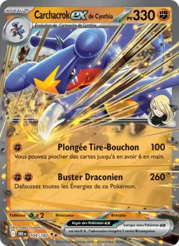 Carte Pokemon Carchacrok-ex de Cynthia #104