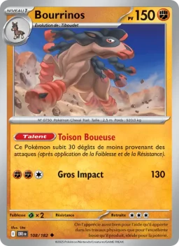 Carte Pokemon Bourrinos #108