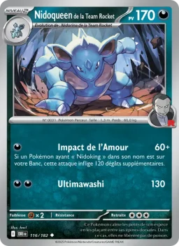 Carte Pokemon Nidoqueen de la Team Rocket #116