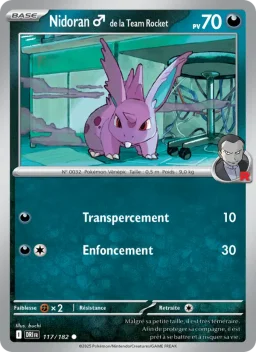 Carte Pokemon Nidoran♂ de la Team Rocket #117
