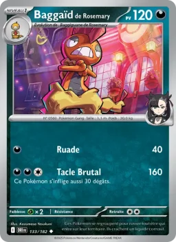 Carte Pokemon Baggaïd de Rosemary #133