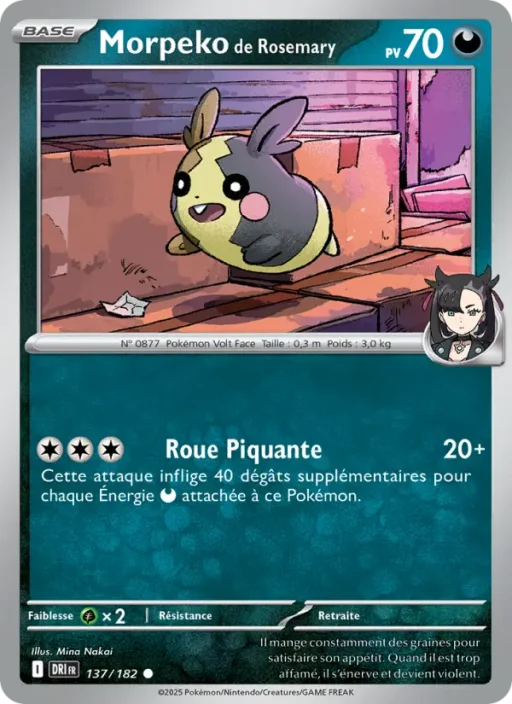 Carte Pokémon Morpeko de Rosemary 137/182 Commune Rivalités Destinées