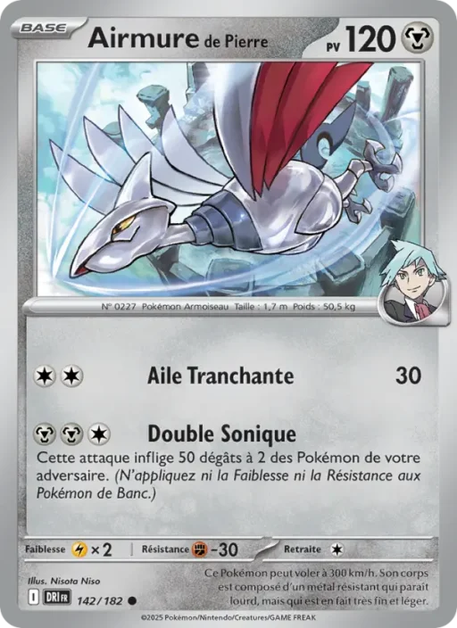Carte Pokémon Airmure de Pierre 142/182 Commune Rivalités Destinées