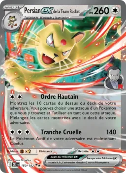 Carte Pokemon Persian-ex de la Team Rocket #150