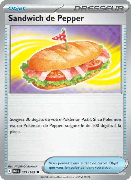 Carte Pokémon Sandwich de Pepper 161/182 Peu Commune Rivalités Destinées