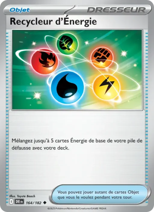 Carte Pokémon Recycleur d'Énergie 164/182 Peu Commune Rivalités Destinées