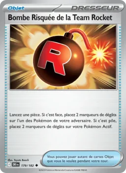 Carte Pokemon Bombe Risquée de la Team Rocket #179