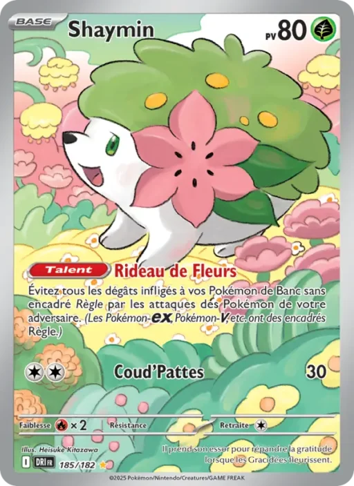 Carte Pokémon Shaymin 185/182 Illustration rare Rivalités Destinées