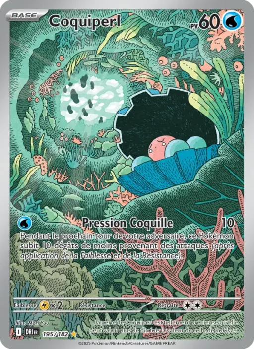 Carte Pokémon Coquiperl 195/182 Illustration rare Rivalités Destinées