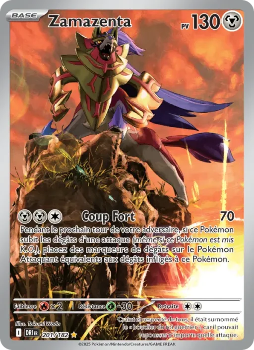Carte Pokémon Zamazenta 201/182 Illustration rare Rivalités Destinées