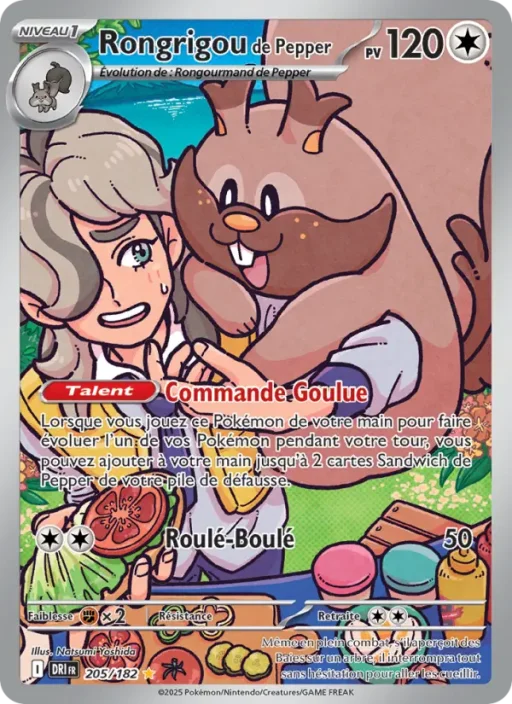 Carte Pokémon Rongrigou de Pepper 205/182 Illustration rare Rivalités Destinées