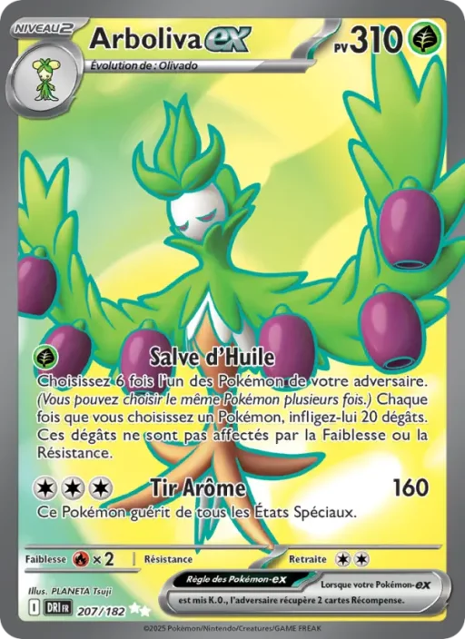 Carte Pokémon Arboliva-ex 207/182 Ultra Rare Rivalités Destinées